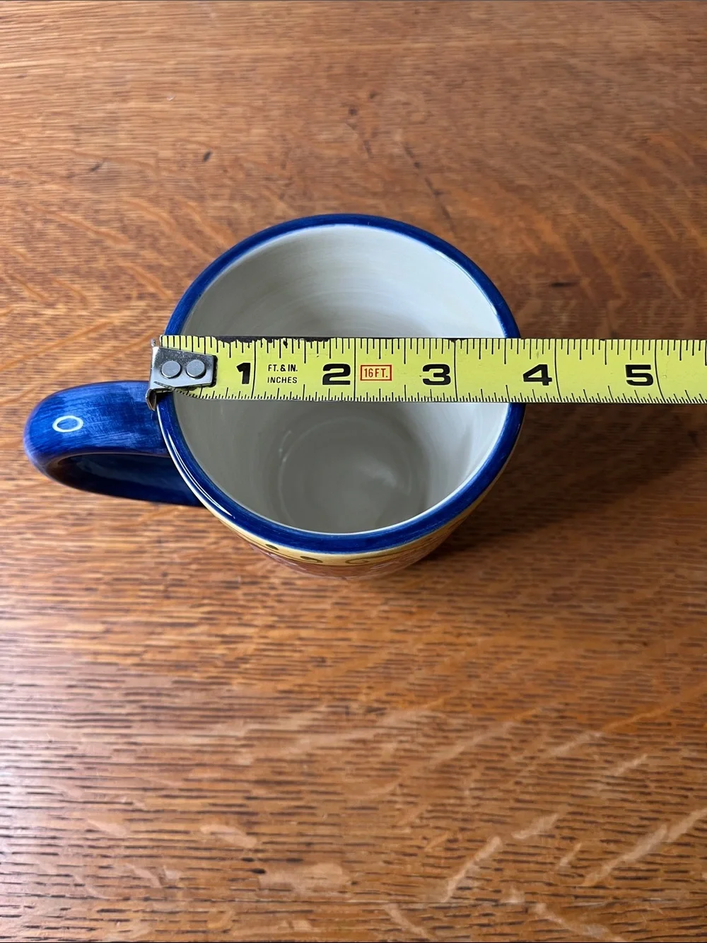 Retired Pier 1 Imports Vallarta Handpainted Earthenware Floral Coffee/Tea Mug.